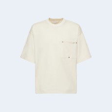 보테가 베네타 헤비 저지 리벳 포켓 티셔츠 화이트